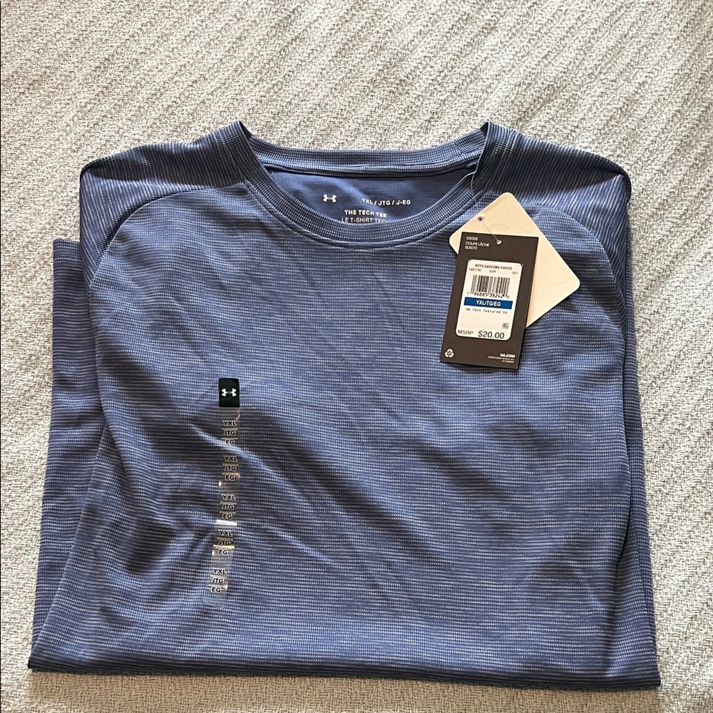 Under Armour Blue Heather Short Sleeve Tech Tee